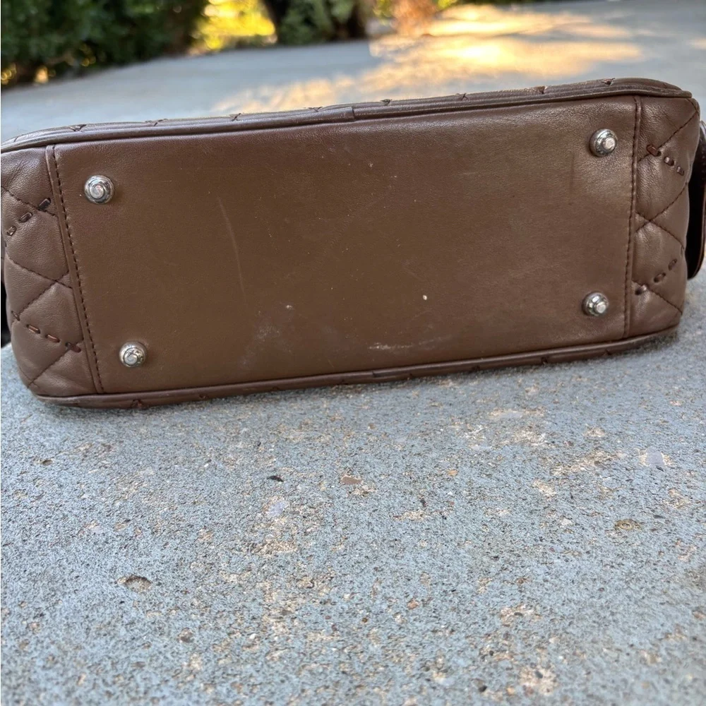 Brighton Elegant Brown Quilted Women's Bag - Picture 5 of 8